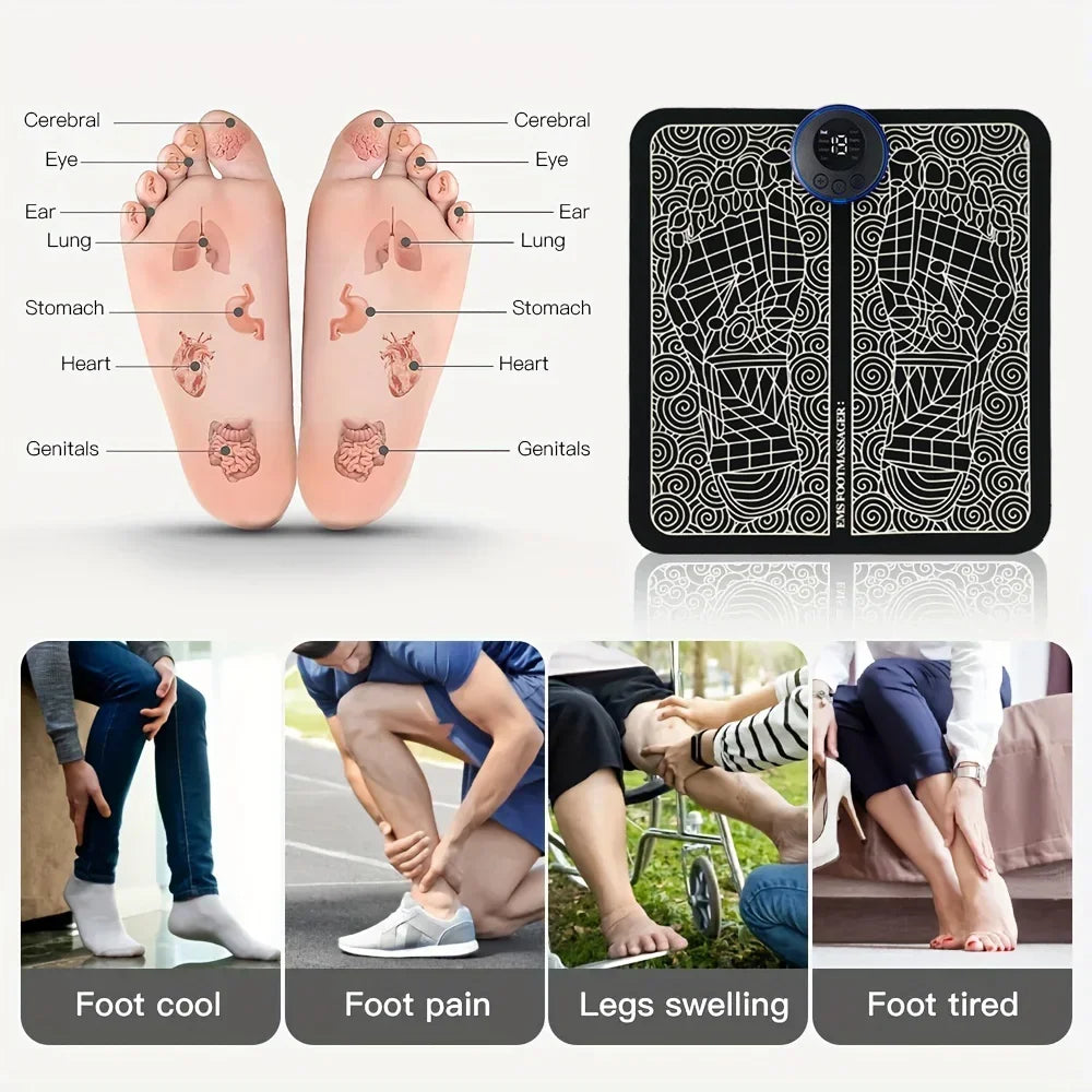 Electric Foot Massage Pad USB Rechargeable Relaxing Foot Acupoint