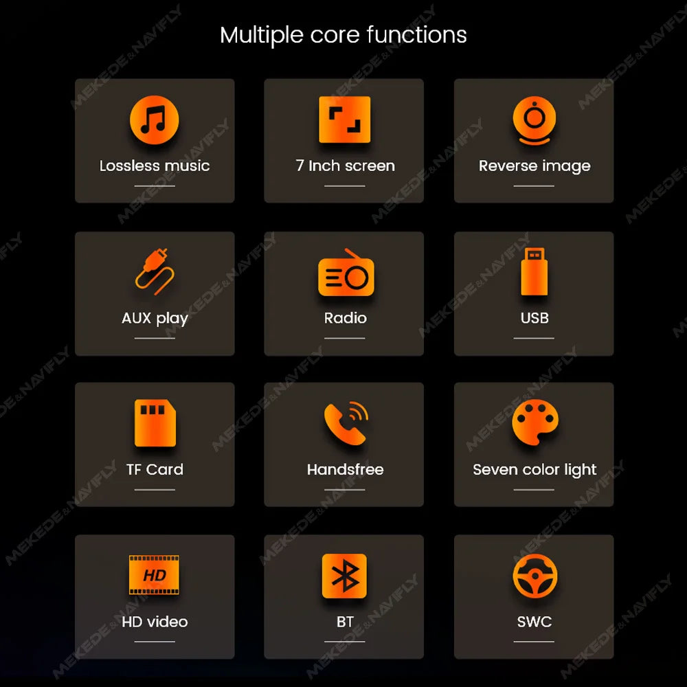 Navifly 1Din 2 Din 7 inch Universal Car Multimedia all-in-one Radio