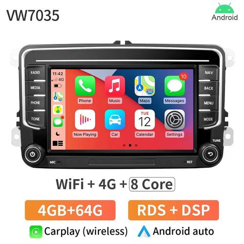 GRANDnavi Android13 Car Radio GPS For VW Volkswagen Skoda Octavia Golf