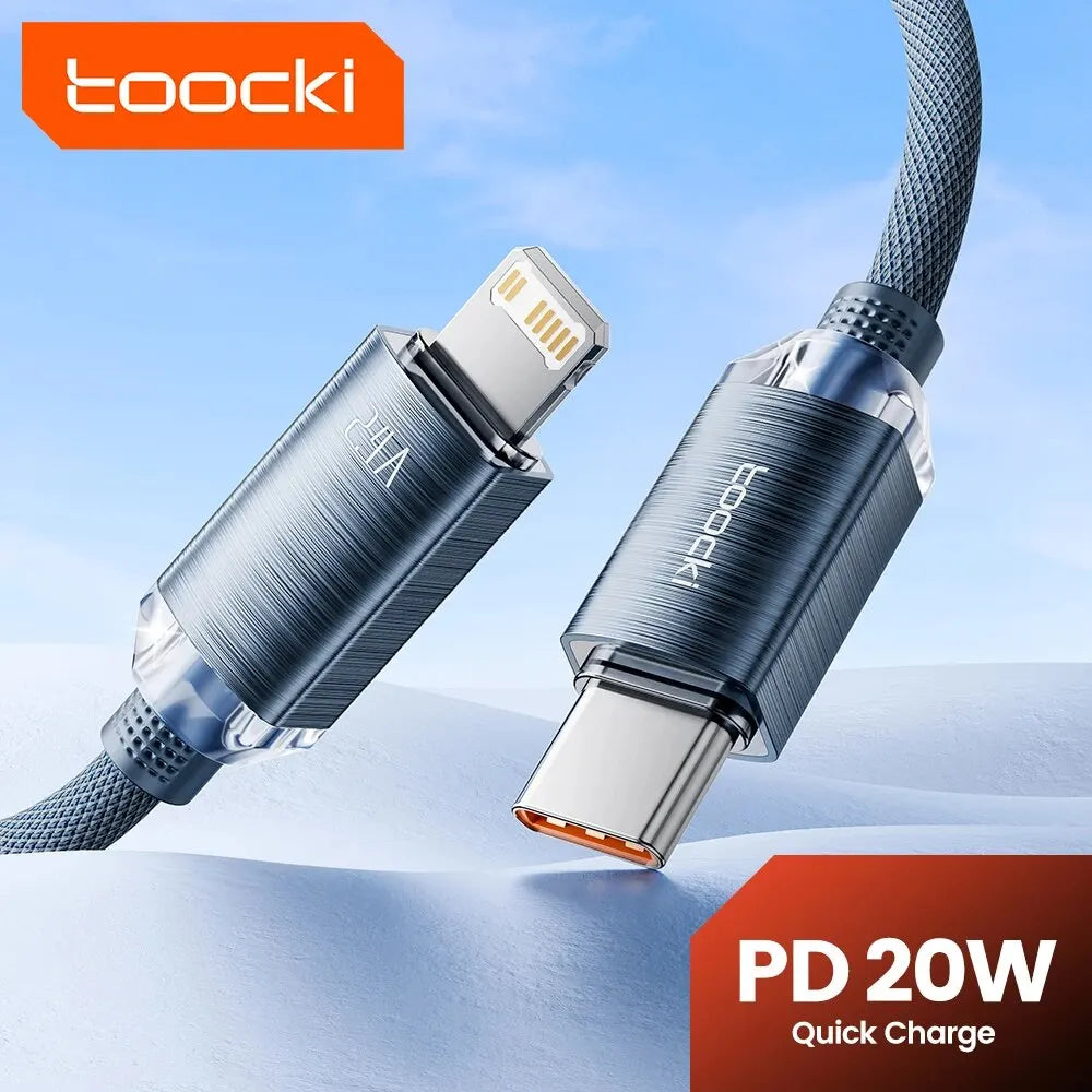 Toocki USB C to Lightning Cable for iPhone 14 13 12 11 Pro Max Mini 8