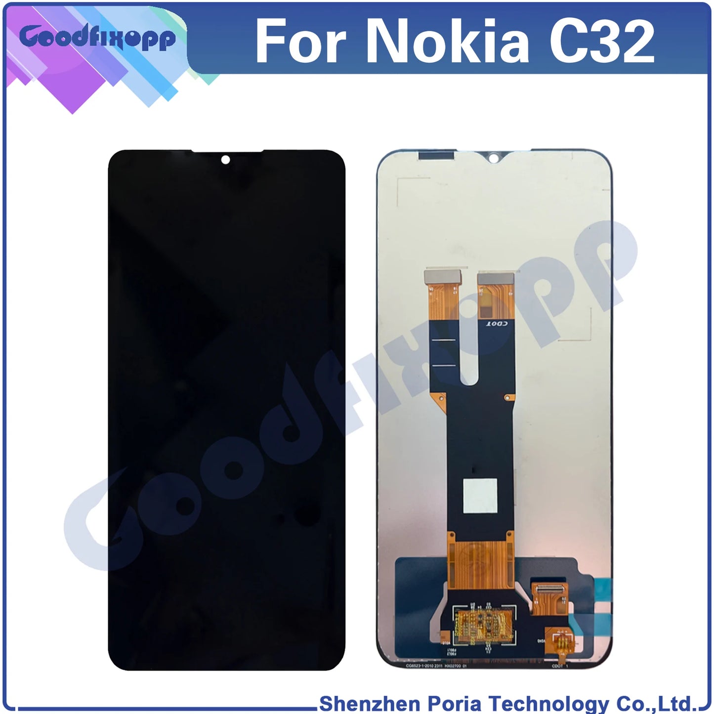For Nokia C32 LCD Display Touch Screen Digitizer Assembly Repair Parts