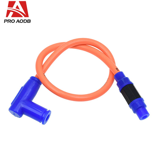 Universal Motorcycle Ignition Coil Spark Plug Iridium Power Cable For