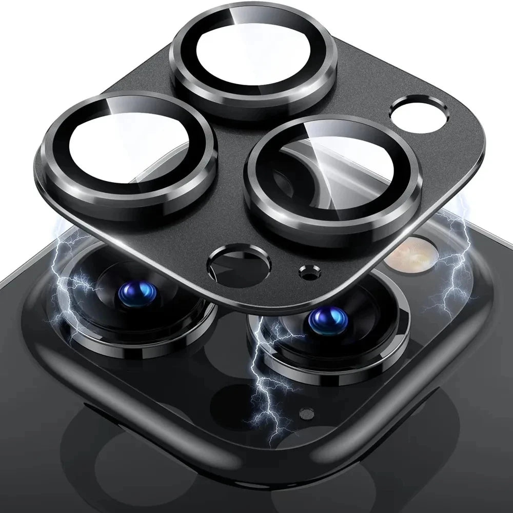 Metal armor Camera Lens Protector Glass For iPhone 14 15 Pro Max Back