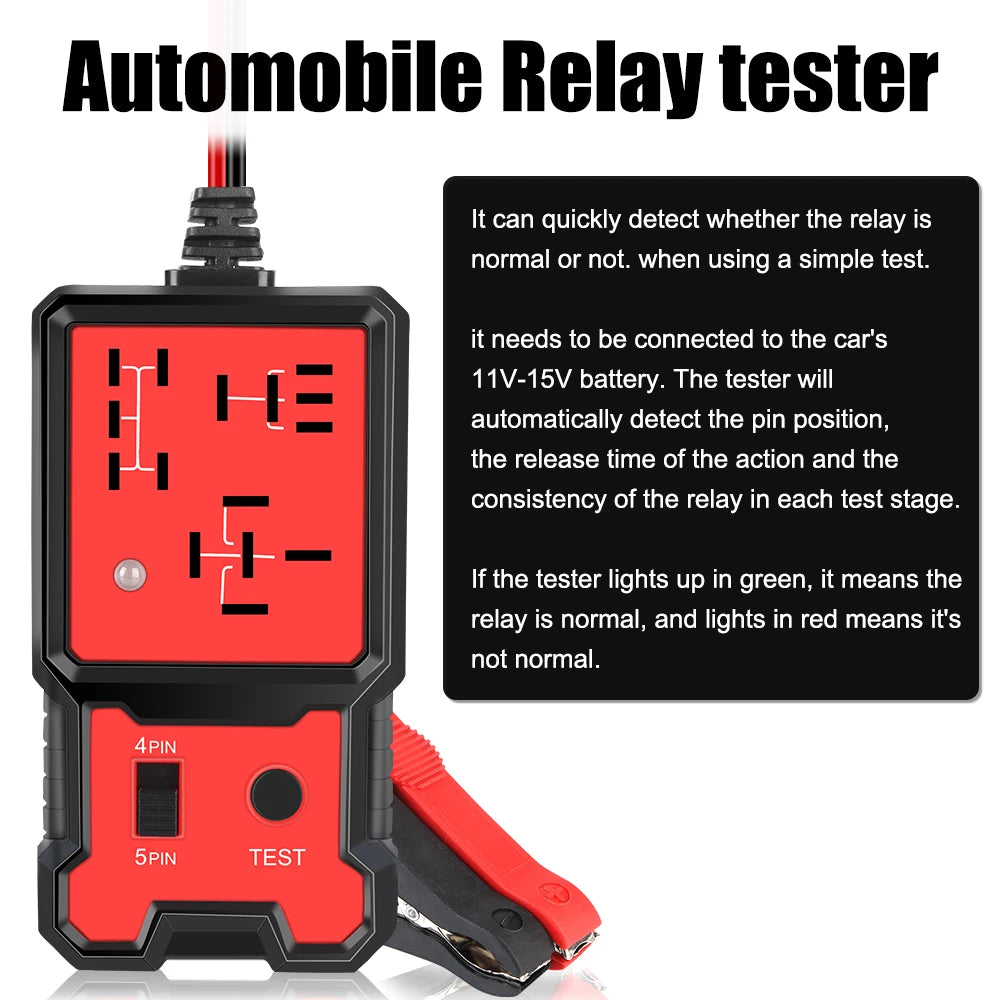 Universal 12V Car Relay Tester Electronic Automotive Relay Tester For