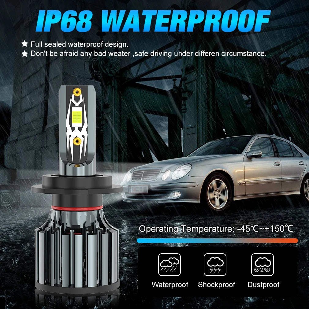 30000LM H1 H4 H7 LED Canbus H8 H11 9005 HB3 9006 HB4 9012 Hir2 9008