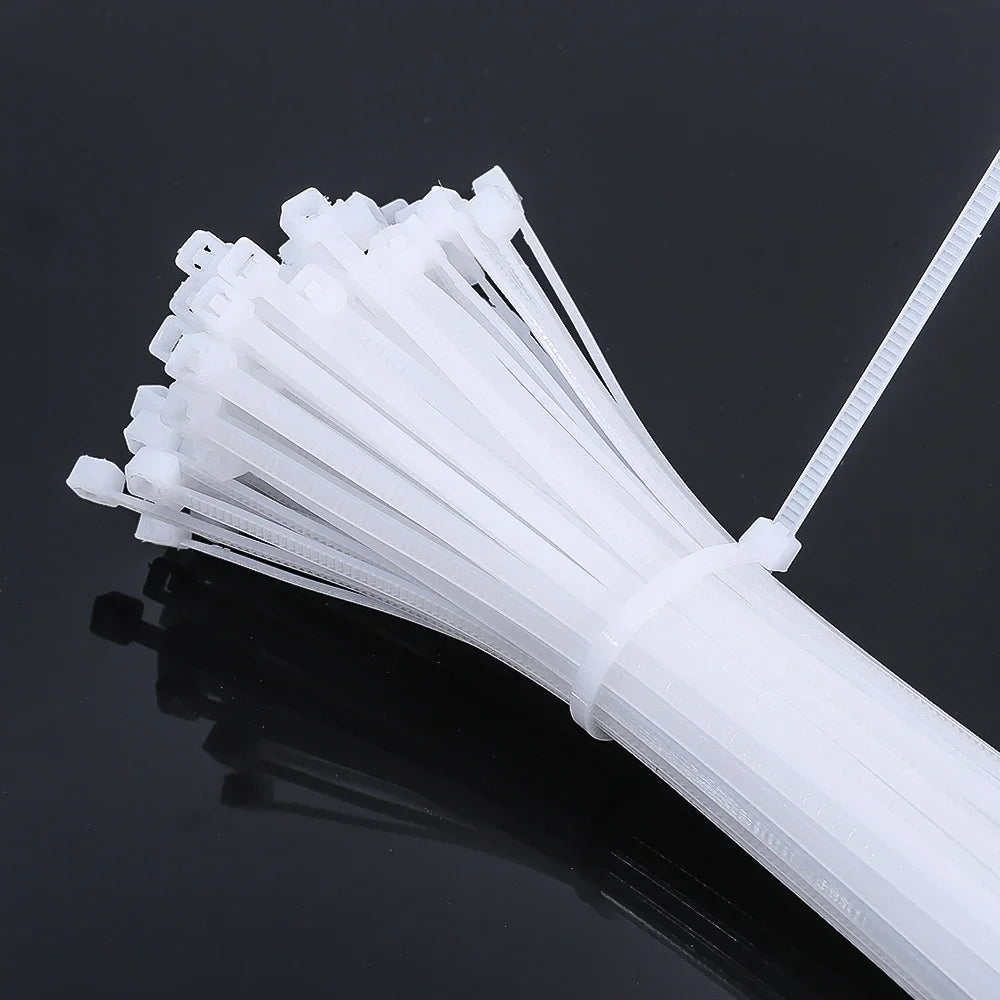 200/100Pcs Nylon Cable Ties Adjustable Self-locking Cord Ties Straps