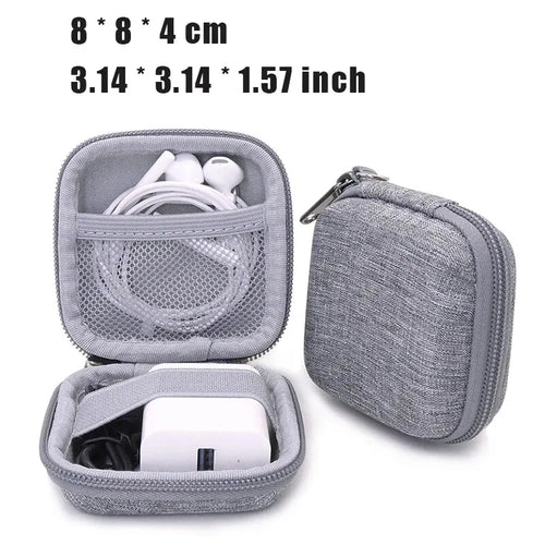 Portable Earphone Storage Bag Data Cable Organizer Bag Multifunctional
