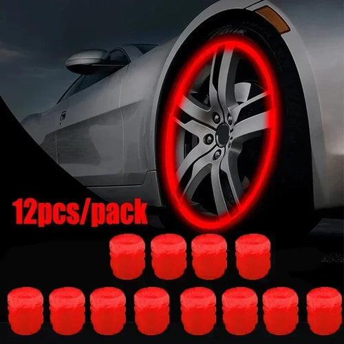 12Pcs Luminous Valve Motorcycle Bicycle Bike Car Wheel Tyre Hub Cap
