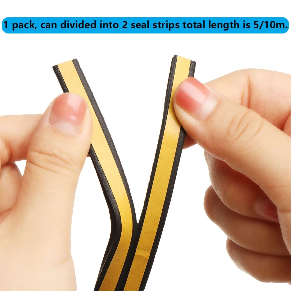 Rubber Foam Window Door Seal  Self Adhesive Windproof Tape Door Joint