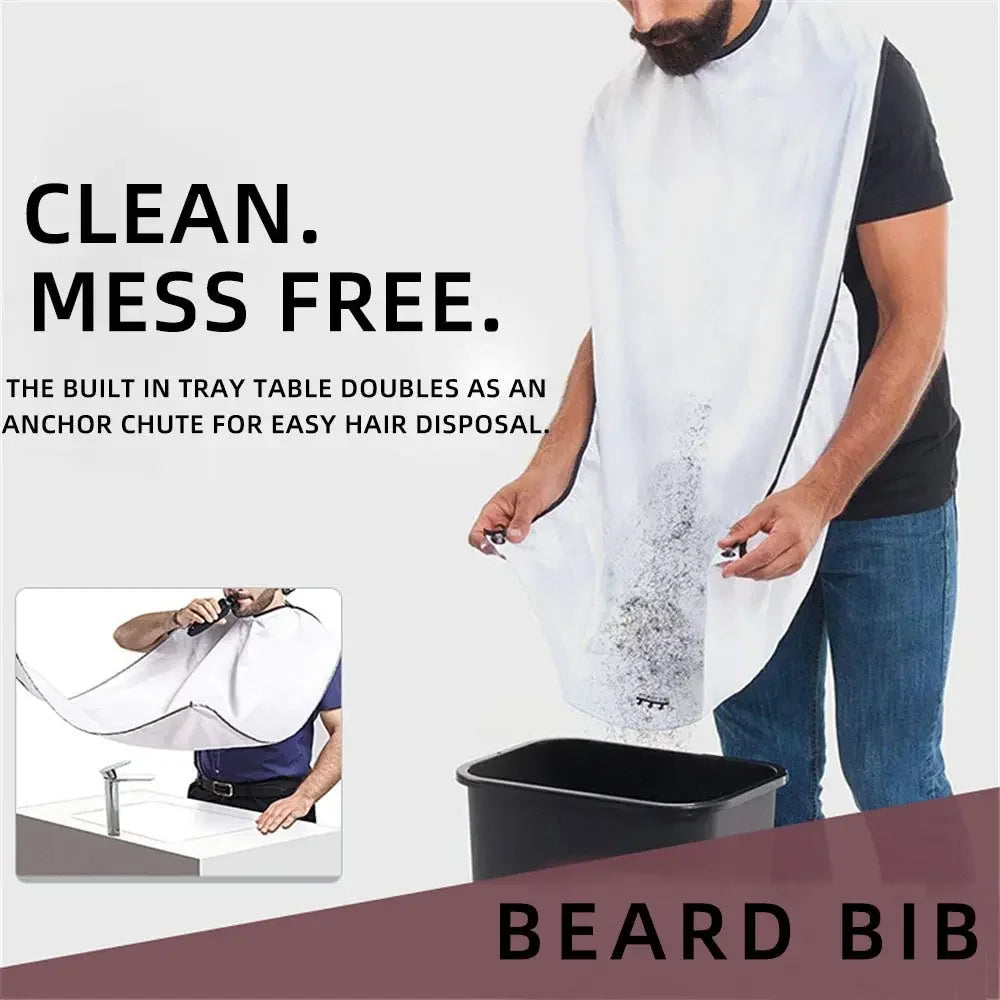 Male Shaving Apron Beard Catcher Cape Care Bib Face Shaved Hair Adult