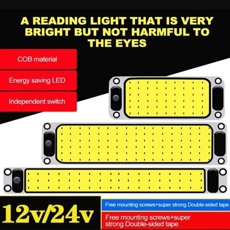 LED 12-24V Car Reading LED Night Strip Light Interior Light Ceiling