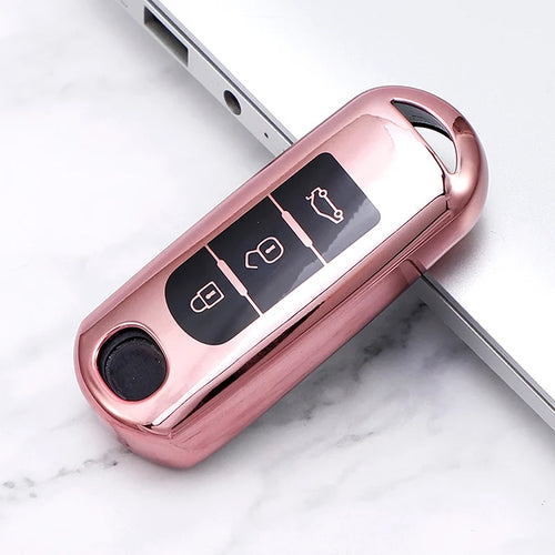 2/3 Buttons Soft TPU Car Key Cover Key Case for Mazda 2 3 6 Axela