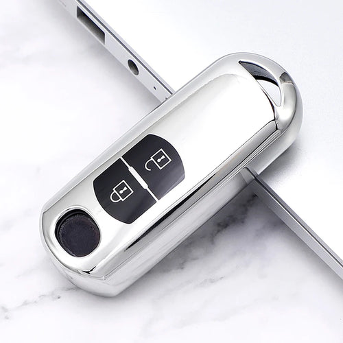 2/3 Buttons Soft TPU Car Key Cover Key Case for Mazda 2 3 6 Axela