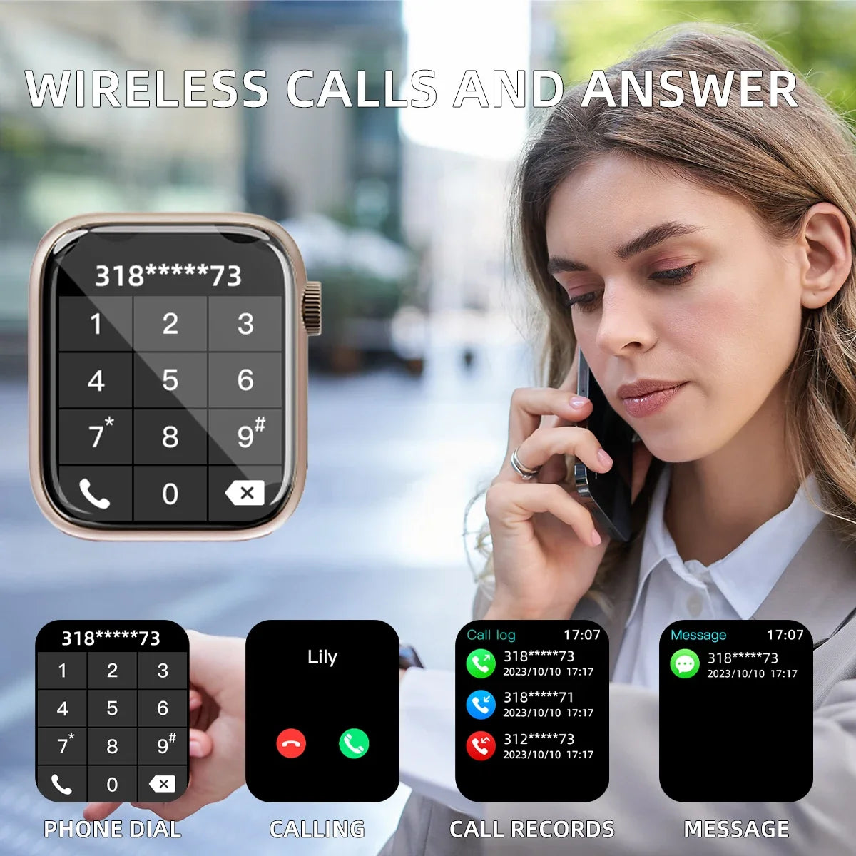 Smart Watch Answer Call Message Music Health Sport Bracelet Fitness