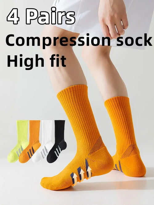 5 Pairs Of Men's Socks, Autumn And Winter Vintage Fun Fashion Athletic