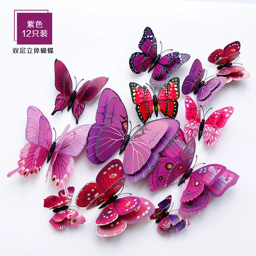 3D Butterfly Wall Stickers Decor Butterflies for Wedding Decoration