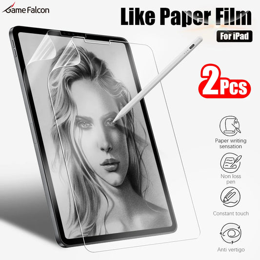 2PCS Paper Film Like For Ipad 10th Pro 13 11 M4 12.9 2024 Screen