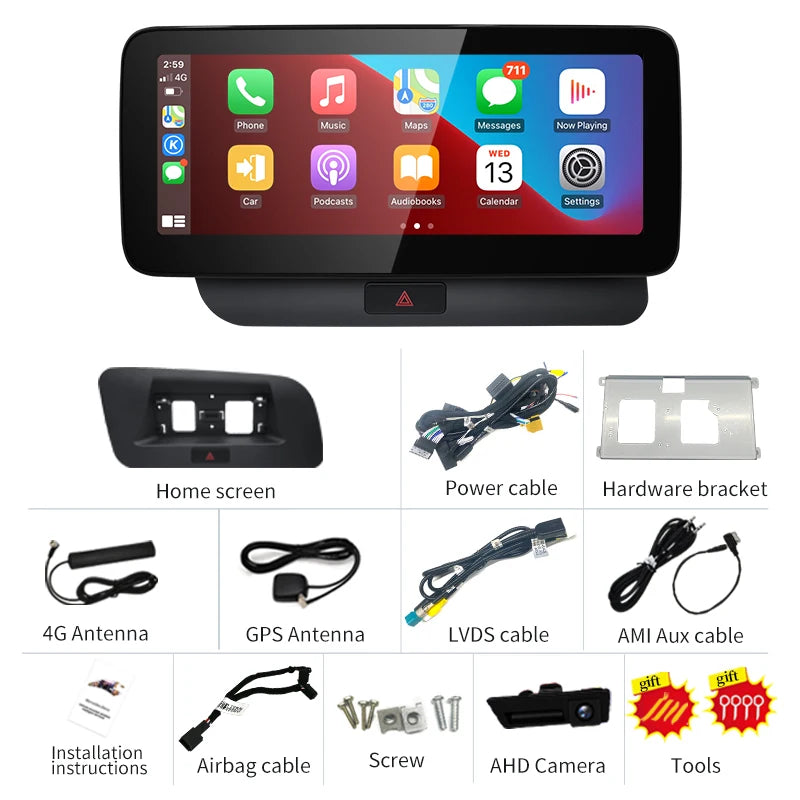 Factory Price 8G 64G Android13 12.3inch Carplay AUTO For AUDI 09-16 Q5