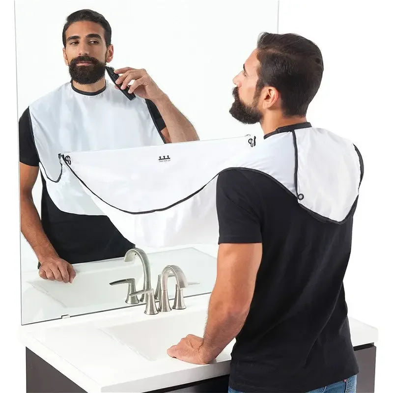 Male Shaving Apron Beard Catcher Cape Care Bib Face Shaved Hair Adult