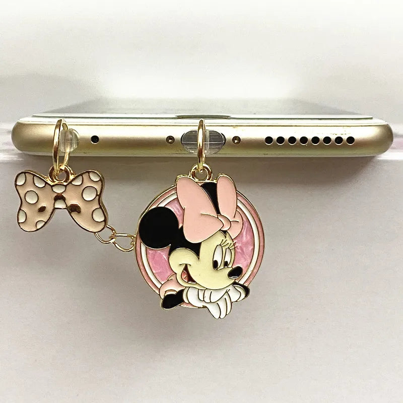 MINISO Minnie Mickey Phone Anti-Dust Plug For iPhone Samsung Xiaomi