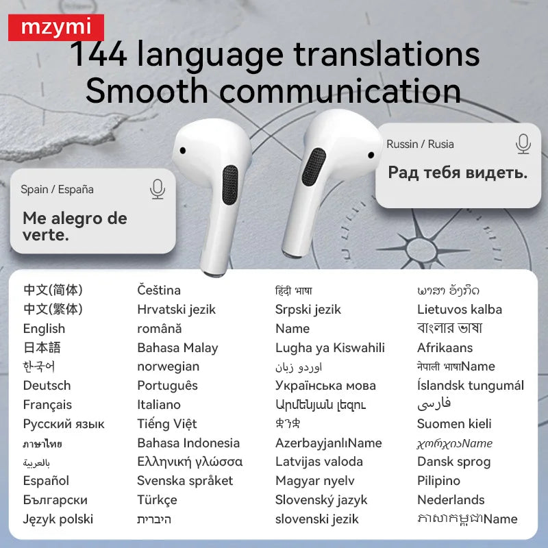 mzymi AP05 Wireless Earbuds In Ear Translate Bluetooth HIFI Stereo