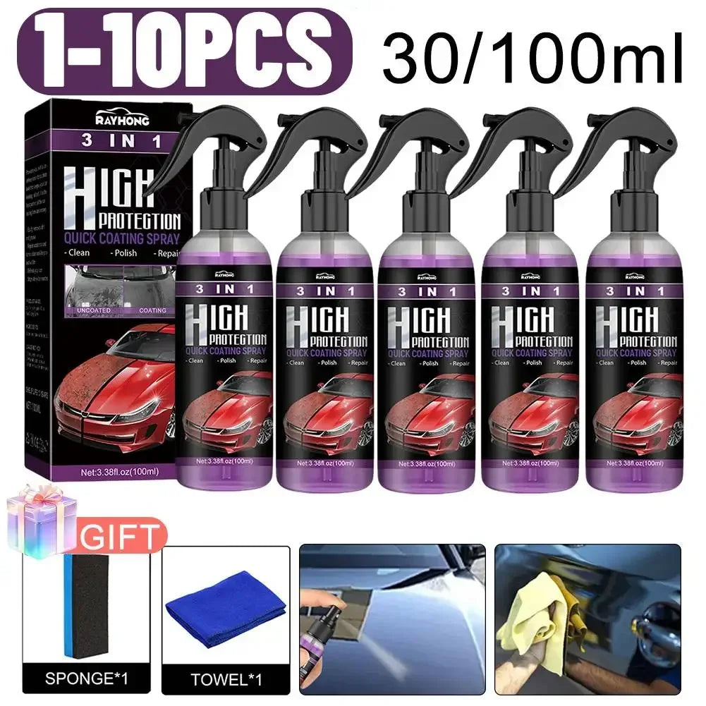 3 in 1 High Protection Quick Ceramic Coating Nano Spray Car Coating