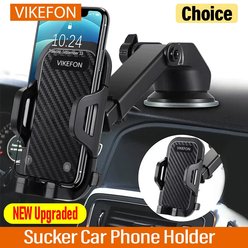 VIKEFON Sucker Car Phone Holder Stand Mount Suction Cup Smartphone