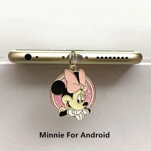 MINISO Minnie Mickey Phone Anti-Dust Plug For iPhone Samsung Xiaomi