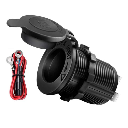 Car Cigarette Lighter Socket 12V-24V Waterproof Plug Power Outlet