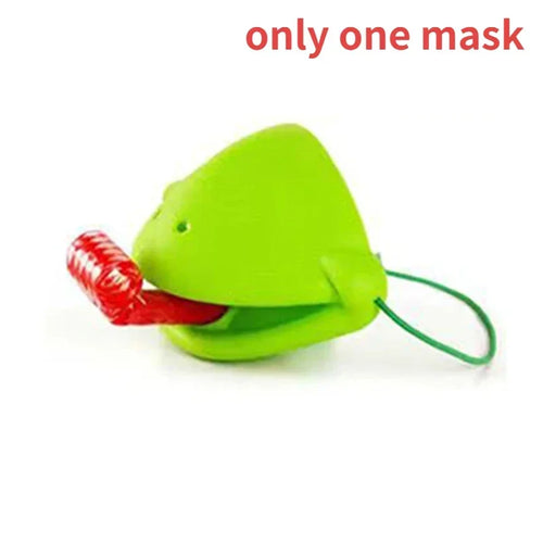 Funny Lizards Mask Toy Frog Tongue-Sticking TikTok Same Two-player