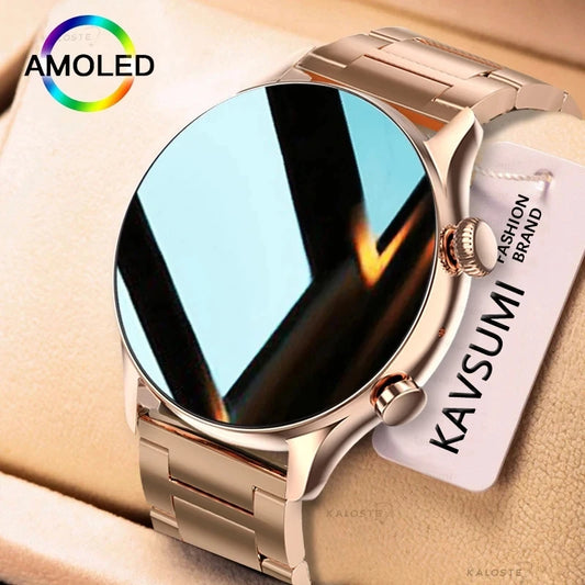 2025 New Smartwatch Women AMOLED HD Screen Always On Display Bluetooth