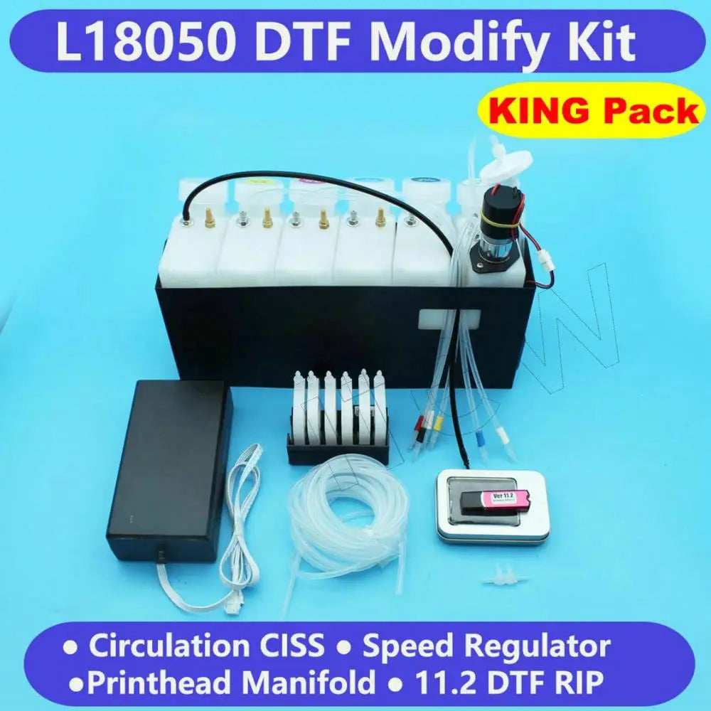 L8050 L18050 DTF CISS Modify Ink System Kit Full Set For Eco-Tank