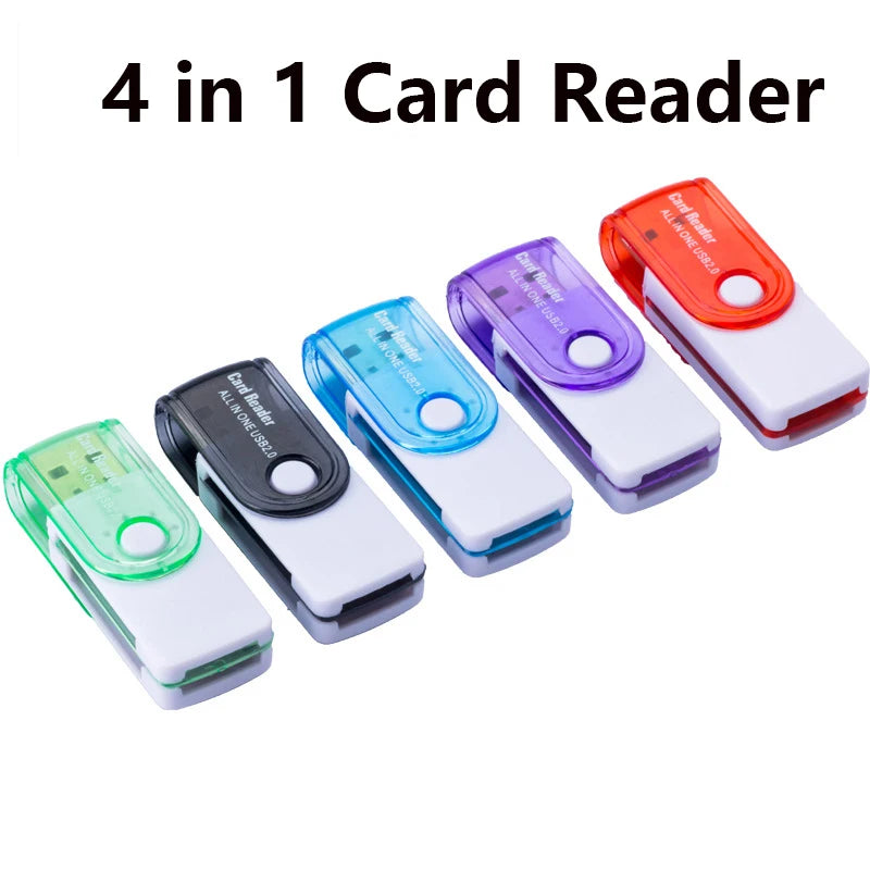4 in 1 USB Memory Card Reader USB 2.0 to SD Micro SD TF MS M2 Card