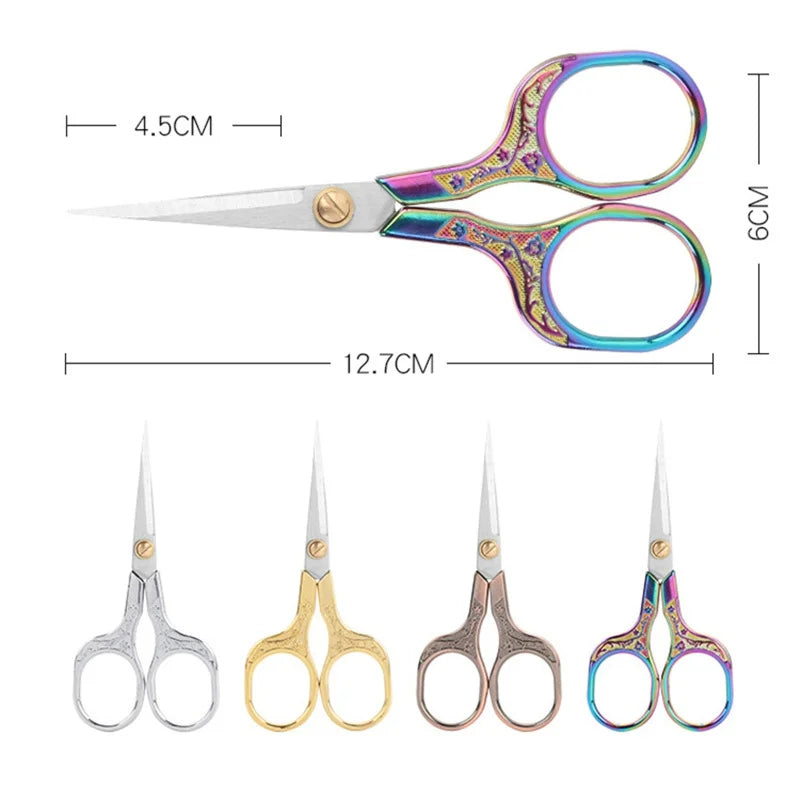 1PC Stainless Steel Vintage Scissors Sewing Fabric Cutter Embroidery