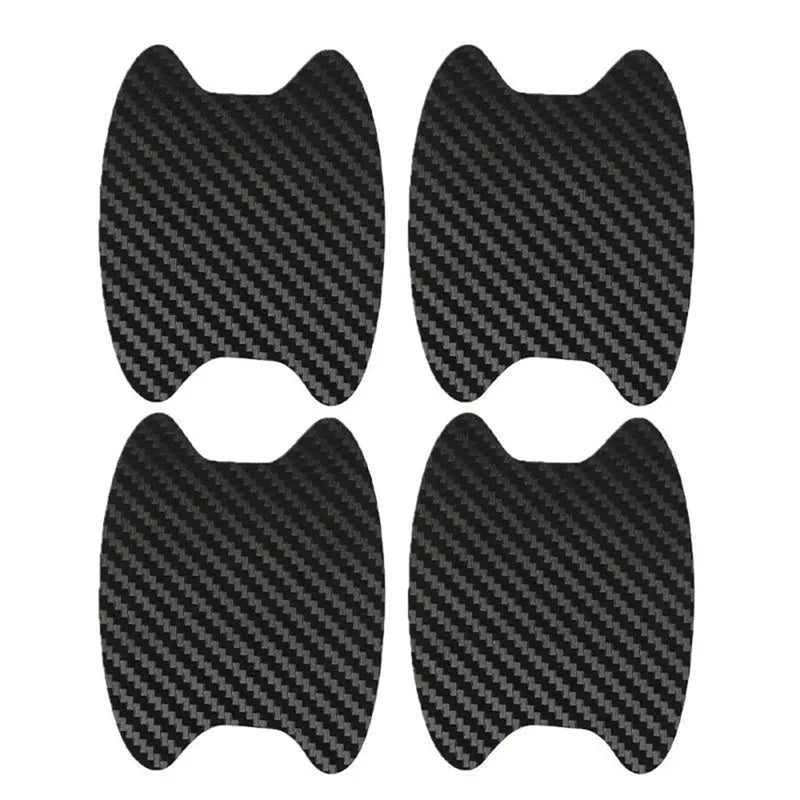 4Pcs Auto Door Sticker Carbon Fiber Scratches Resistant Cover Car