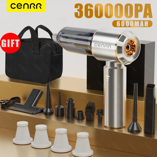 CENRR 360000PA Mini Car Vacuum Cleaner Cordless Powerful Wireless Car
