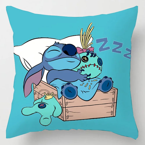Anime Figure Disney Stitch Double Sided Print Pillowcase Kawaii Stitch