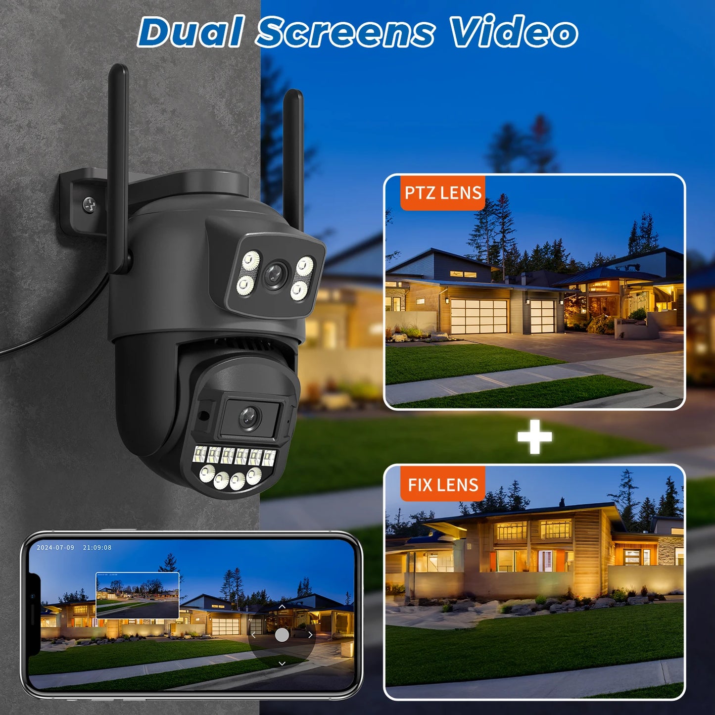 10MP 5K Wifi Surveillance Camera Outdoor 5X Digital Zoom PTZ IP Camera