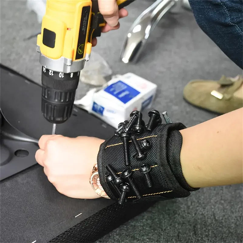 Magnetic Wristband for Holding Screws,Nails,Drilling Bits,Wrist Tool