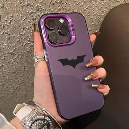 For iPhone 16 Pro Max Case Bat Spider Pattern Matte Texture Phone Case
