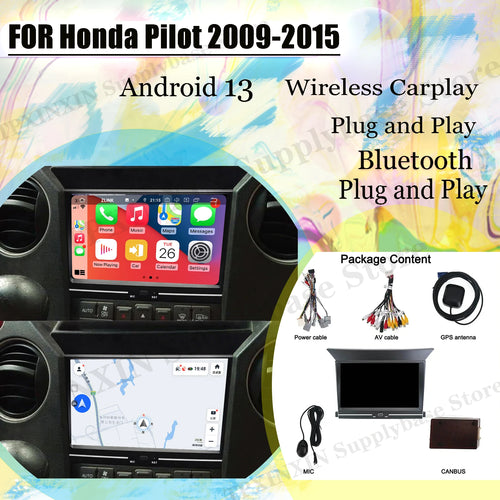 Multimedia Car Radio Stereo Receiver Android Screen For Honda Pilot