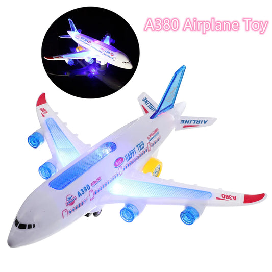 Electronic Aeroplane Toy with Music Autopilot Flash Sound Aircraft