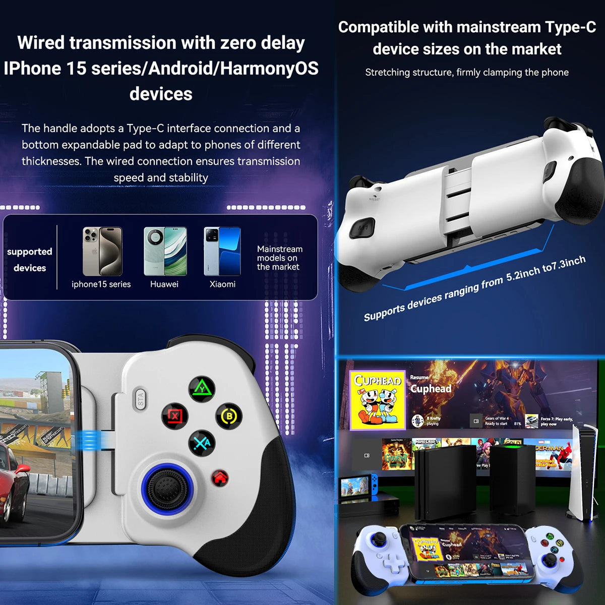 USB-C Mobile phone Game Controller For Android /I15 series MIF Gamepad