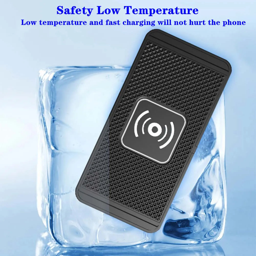 Car Wireless Charger Silicone Non Slip Pad for iPhone 15 14 13 12 Pro