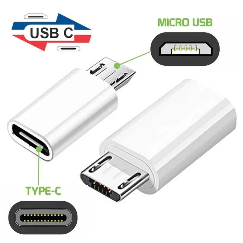 1-6Pcs USB Type C Female To Micro USB Male Adapter Connector TypeC USB