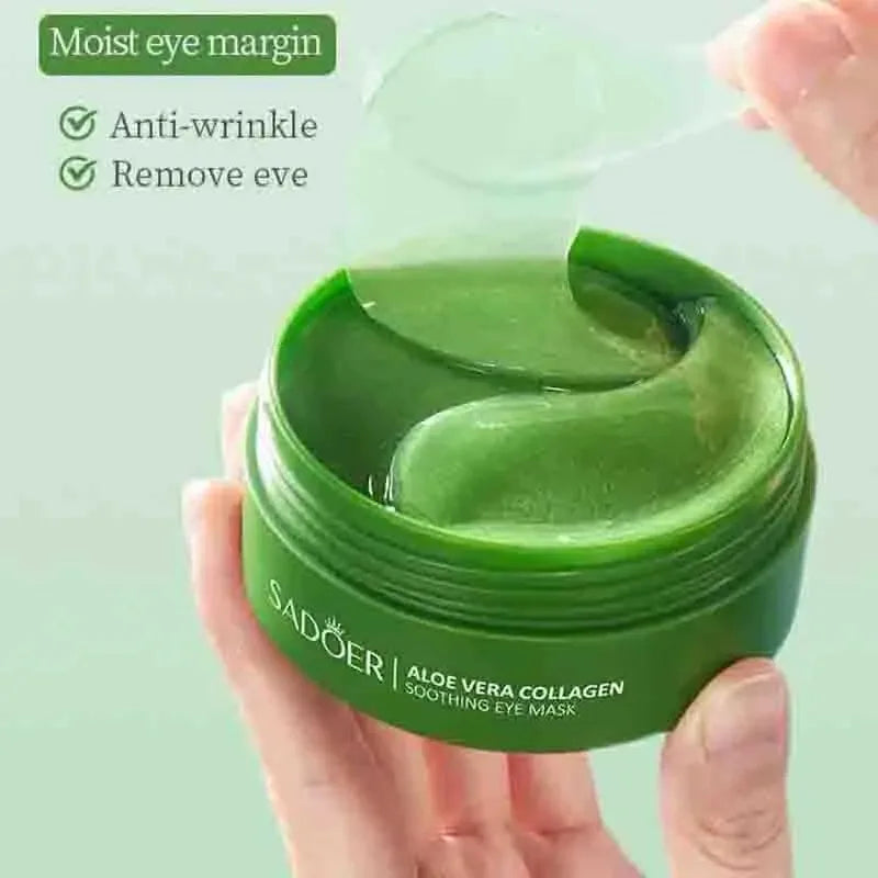 60pcs Aloe Vera Collagen Eye Mask Anti Dark Circles Eyes Bags
