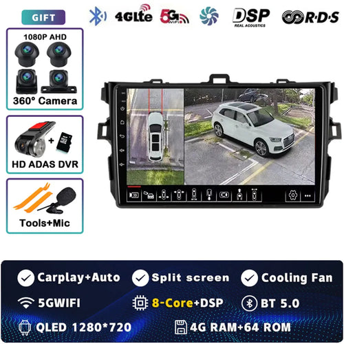 Android 14 Car radio Navigation Multimedia Player For Toyota Corolla