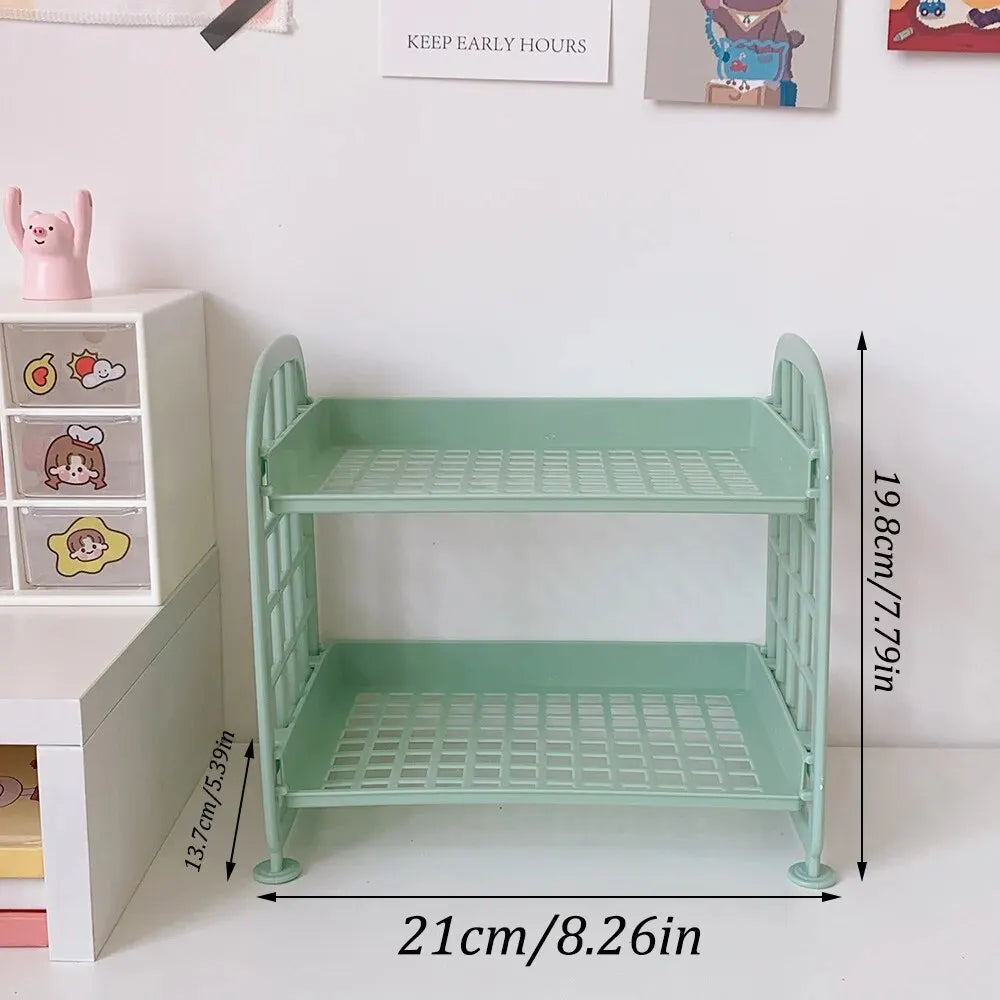 1PC High Appearance Horizontal Desktop Storage Shelf Simple