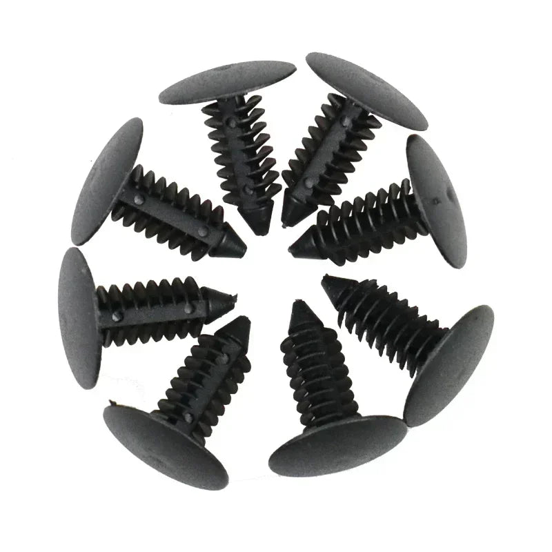 20/50Pcs Auto Fastener Fit 8mm Hole Nylon Car Clips Fender Bumper