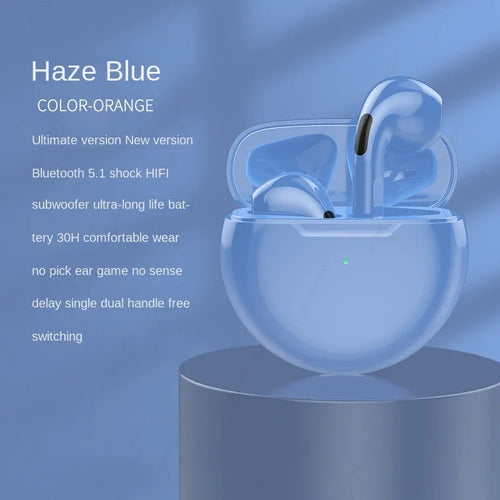 Original Air Pro 6 TWS Wireless Bluetooth Earphones Mini Pods Earbuds